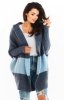 Oversizowy sweter z kapturem blue A392